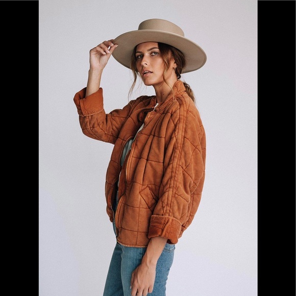 Free People Other - Free People Dolan Quilted Jacket in Terracotta